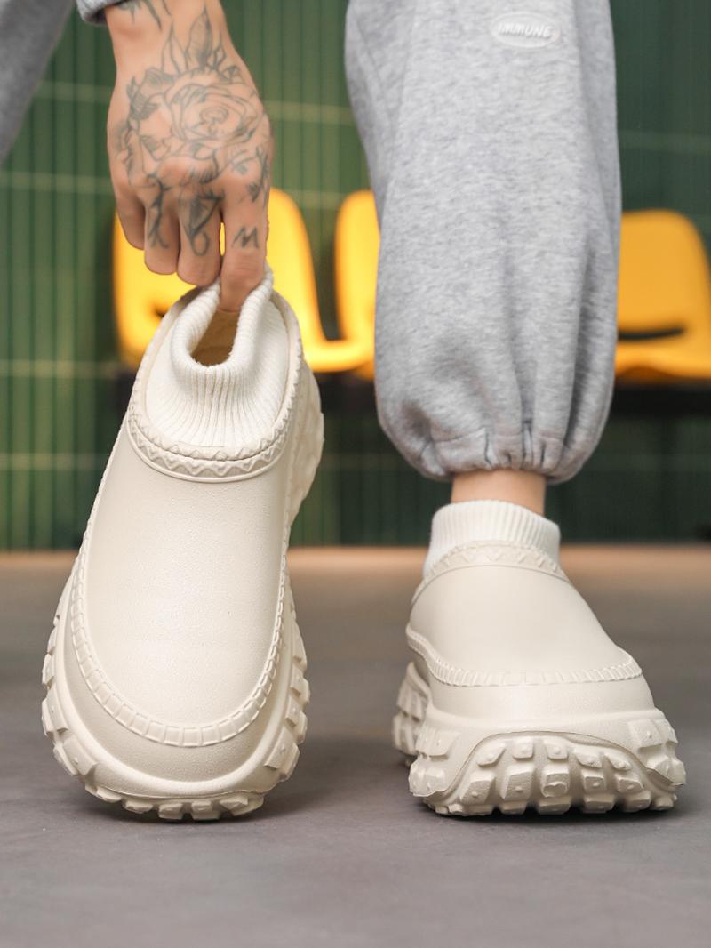 Unisex Fall & Winter Warm Eva Slippers, Thickened Insulated Lining, Anti-Slip Sole, Comfortable Garden Shoes, Ideal for Outdoor Hiking, Outdoor Walking Shoes