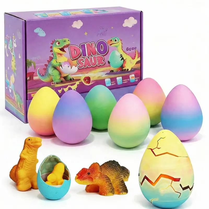 Magic Dinosaur Egg Capsule Toy Set, 6 Pieces Transforming Eggs, Soak in Water for 24 Hours to Grow Larger, Fun Baby Playset