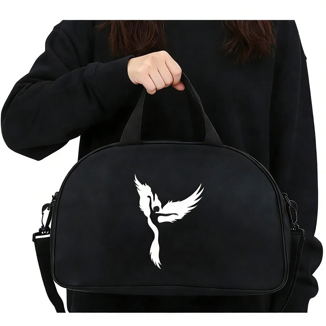 Multifunctional Dancer Wing Print Dance Bag, Unisex Lightweight Travel Backpack, Large Capacity Short Trip Bag, Ideal for Dance Competitions, Vacations, Gifts