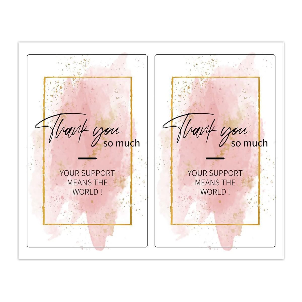 90pcs Rectangular Box Sealing Stickers, Business Goods Packaging Labels, Gift Box Decoration Bags Tags (30 Sheets/pack)