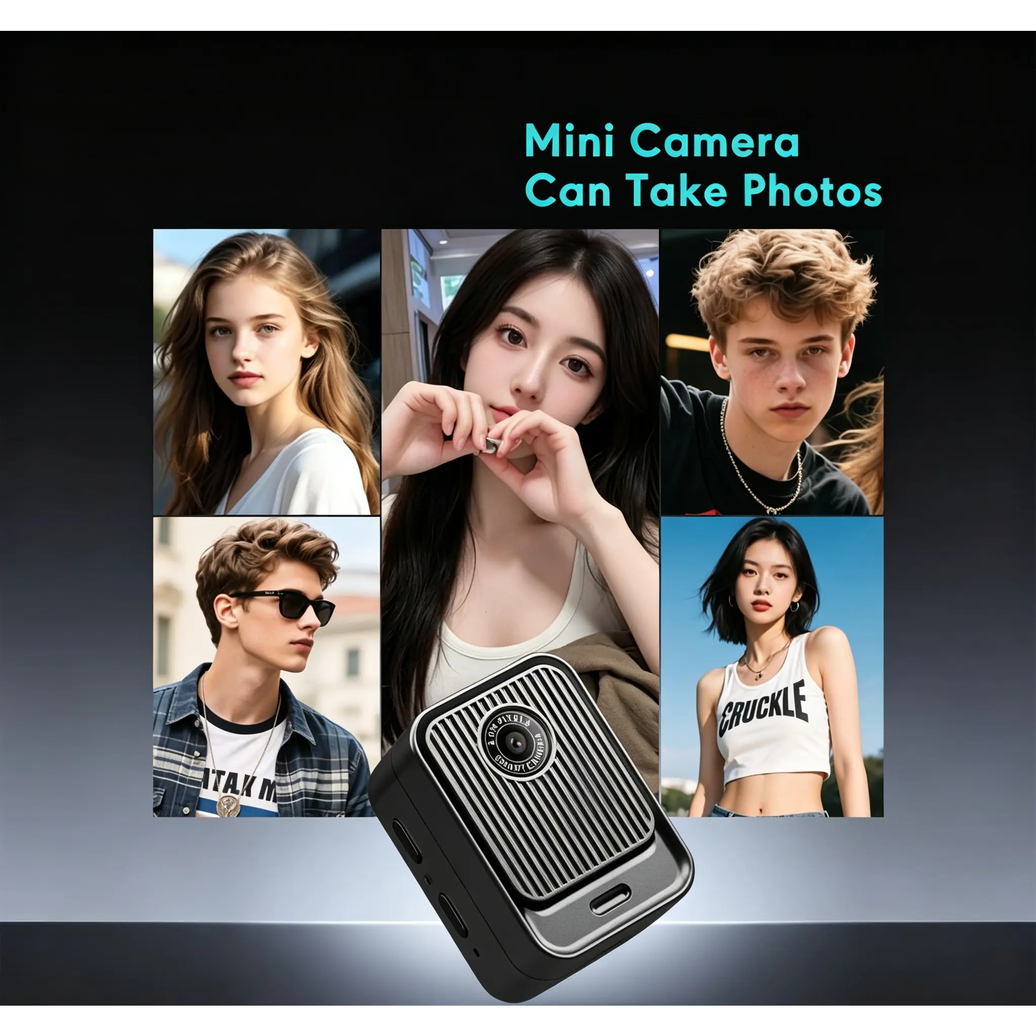 S131 Ultra-Light Compact Mini Action Camera - 0.96 in Screen View, 16GB Pocket Wearable Body Cam, Type-C Charging Hanging Ornament with Memory Card Support, Travel Recording Device