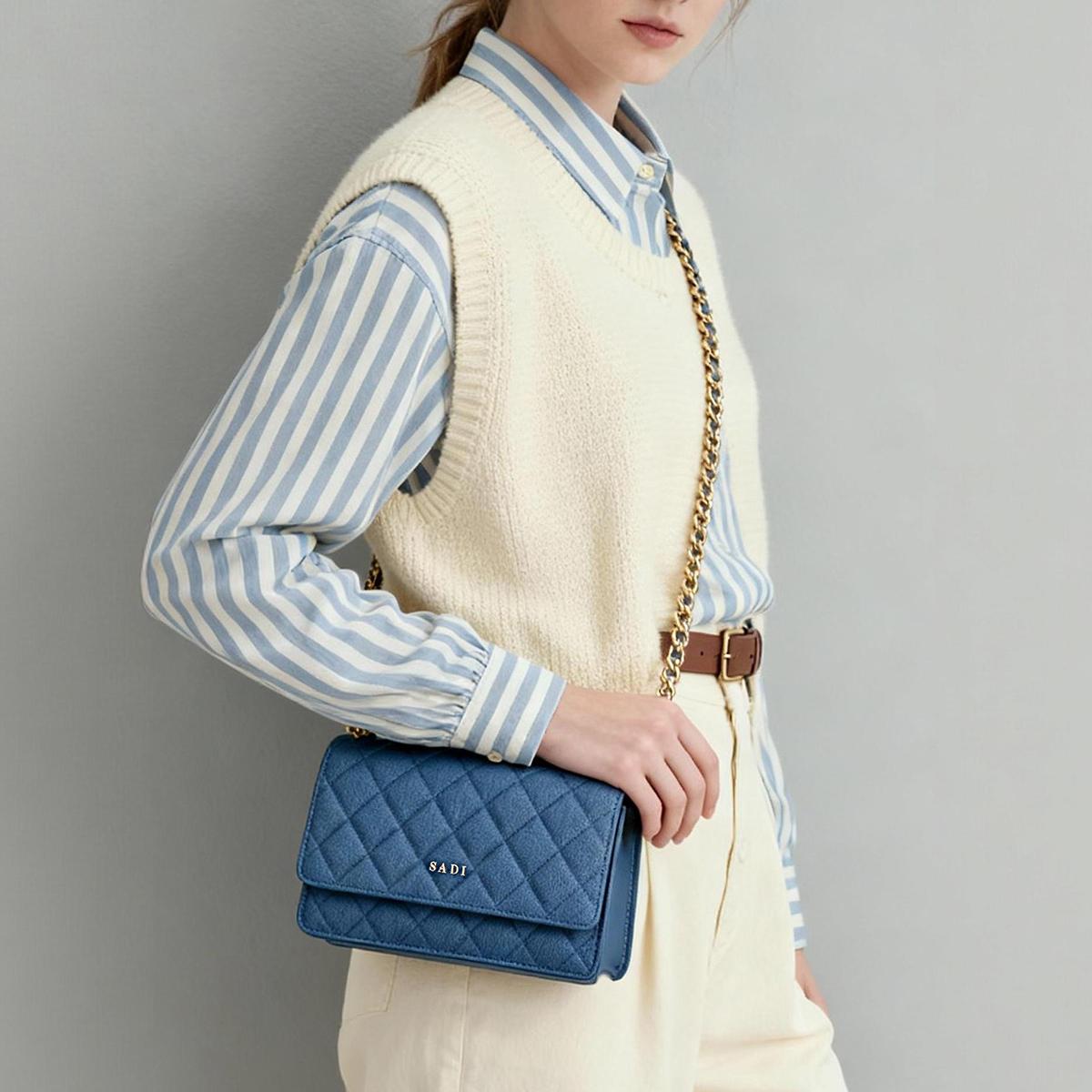 Women's Classic Versatile Plaid Casual New Shoulder Crossbody Bag Sdx21238, Stylish Single Strap Handbag for Daily Use