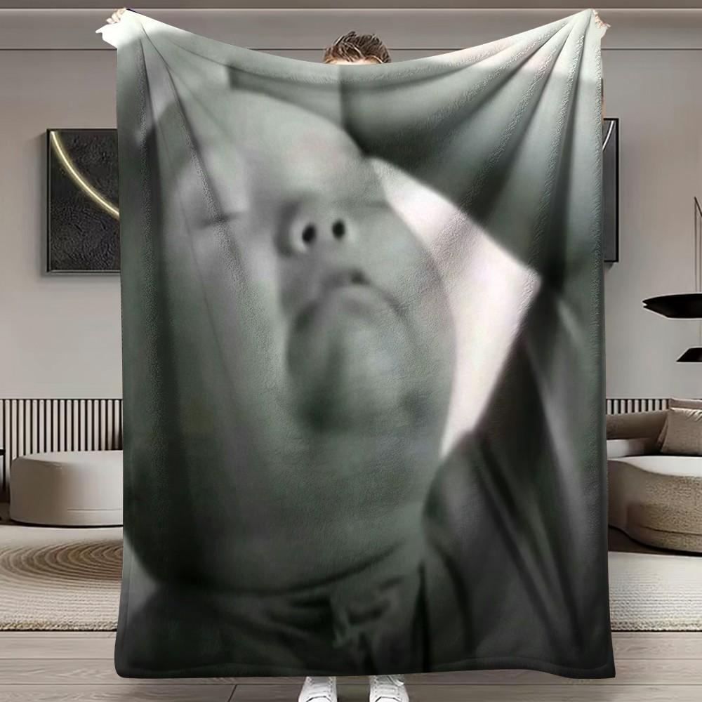 Funny Pattern Print Blanket, Flannel Series Bedding, Dormitory Blanket, Nap Blanket, Car Blanket, Office Blanket, Air Conditioning Blanket