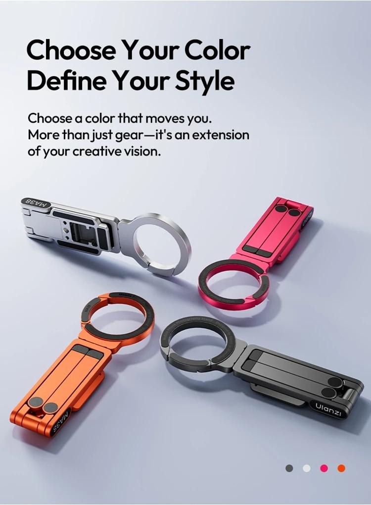 Ulanzi MA38 Mobile Phone Photography Stand Selfie Stick Double Magnetic Overhead Tripod for Samsung Xiaomi Huawei iPhone Vivo