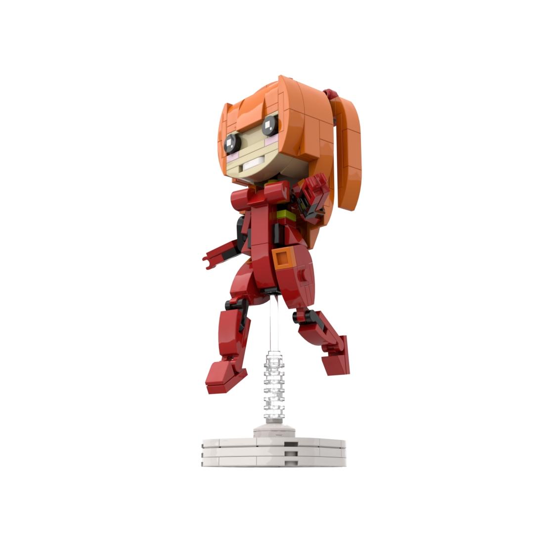 199PCS Cute Anime Style Twin Tail Girl Building Blocks Set, Durable ABS Plastic, DIY Easy Assembly Brick Toy, Cute Girl Character Model, Desk Display Collectible Ornament, Home Bedroom Office Decor, Birthday Gift, Christmas Gift, New Year Gift