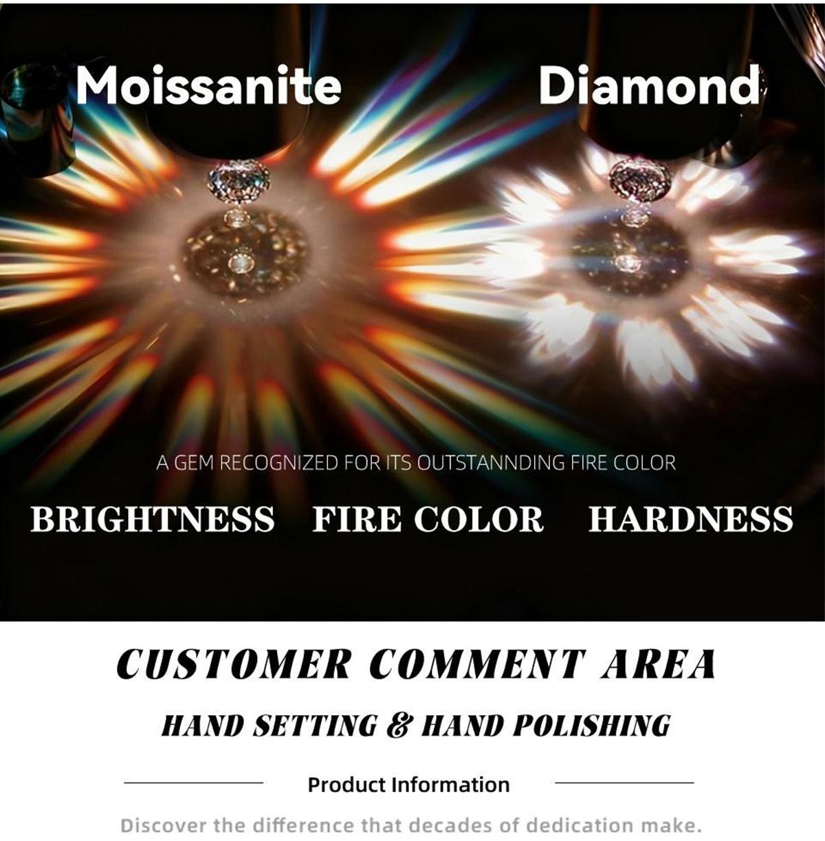 CENLEAR Female Stunning Ring Set - Women's 18K Gold-Plated Lab-Grown 2-Carat 3-Stone Stackable Fine Moissanite Wedding Rings Set for Engagement, Valentine's Day Gift
