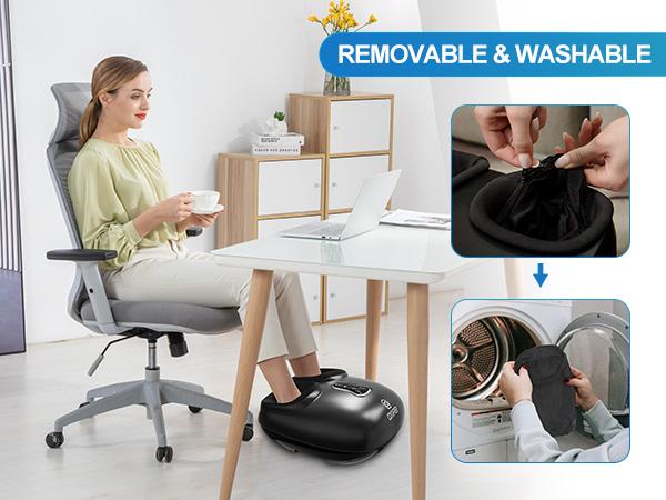 COMFIER Shiatsu Foot Massager with Heat, Vibration,Rolling Compression Feet Massager Machine for Plantar Fasciitis,Neuropathy Pain,Gifts for Her,Him Fits Size up to 13“ Multiple Modes