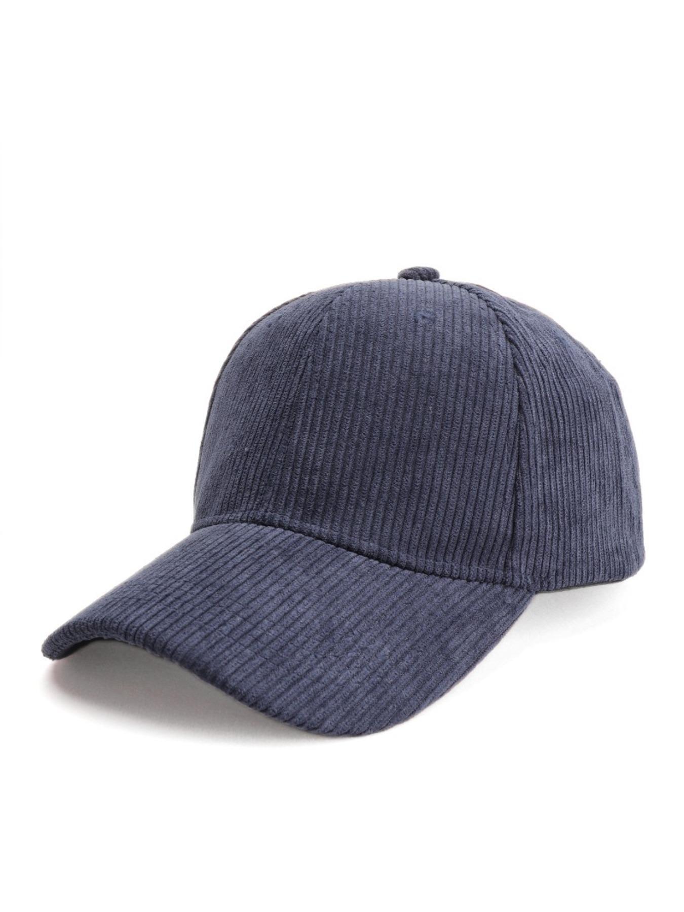 Unisex Solid Corduroy Baseball Cap Korean Style Curved Brim Duckbill Hat Warm Autumn Winter Daily Hat