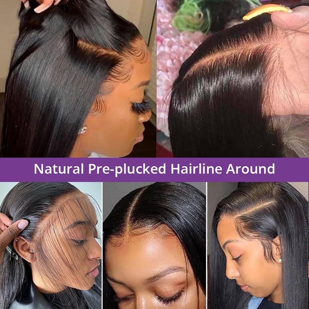 36inch Bling Hair 13x6 Lace Front Wig Human Hair Wigs Straight HD Transparent Brazilian Hair Lace Frontal Wig For Women Pre Plucked With Baby Hair #SummerVibes summervibes