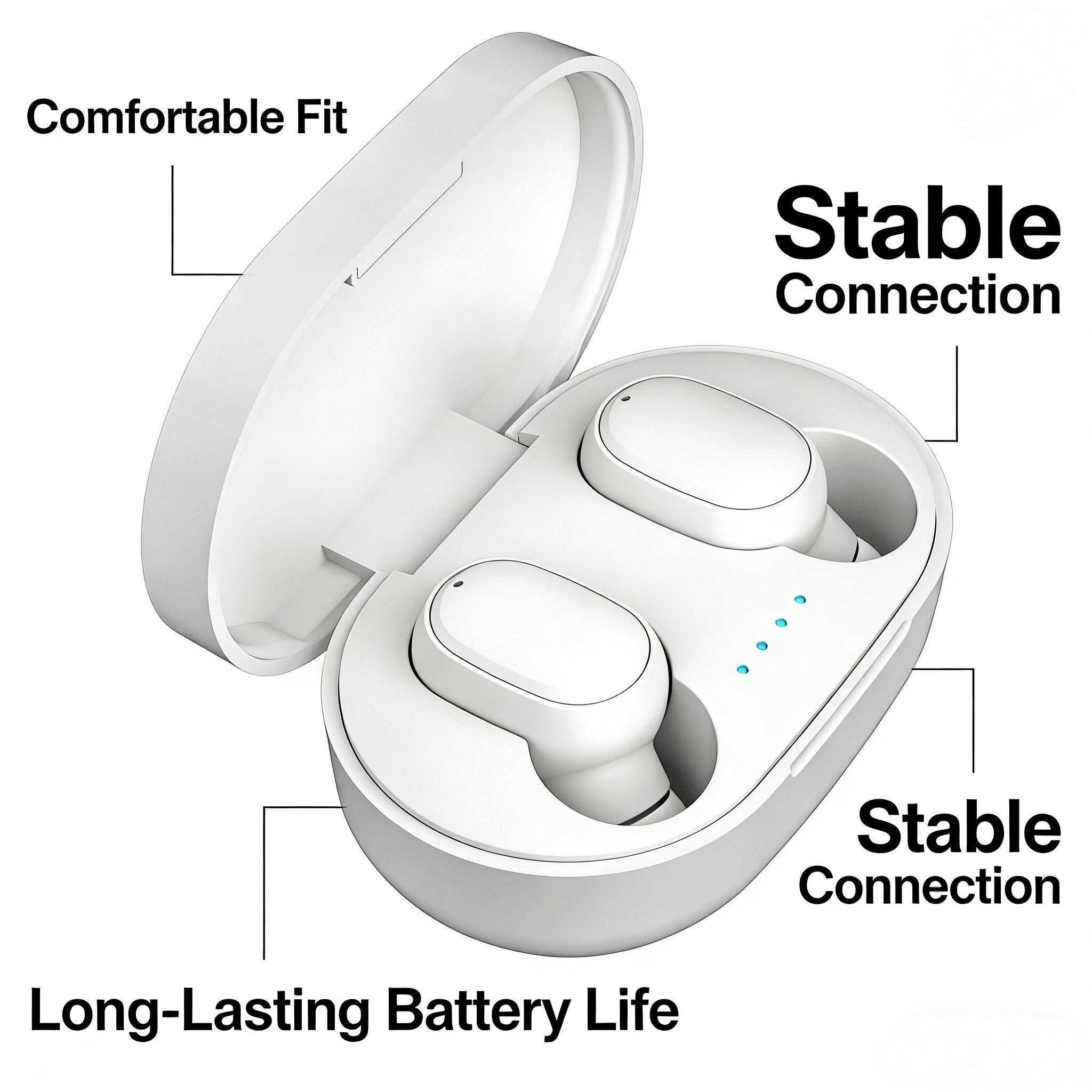 Wireless Earbuds, Low Latency Gaming Headset, High Fidelity, Long Battery Life, Touch Control, 180mah, Perfect Gift