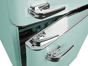 COWSAR 3.2 Cu.Ft Compact Mini Fridge with Freezer, 2-door Small Fridge with Adjustable Removable Shelves, for Bedroom/Office/Dorm/Home(GREEN)