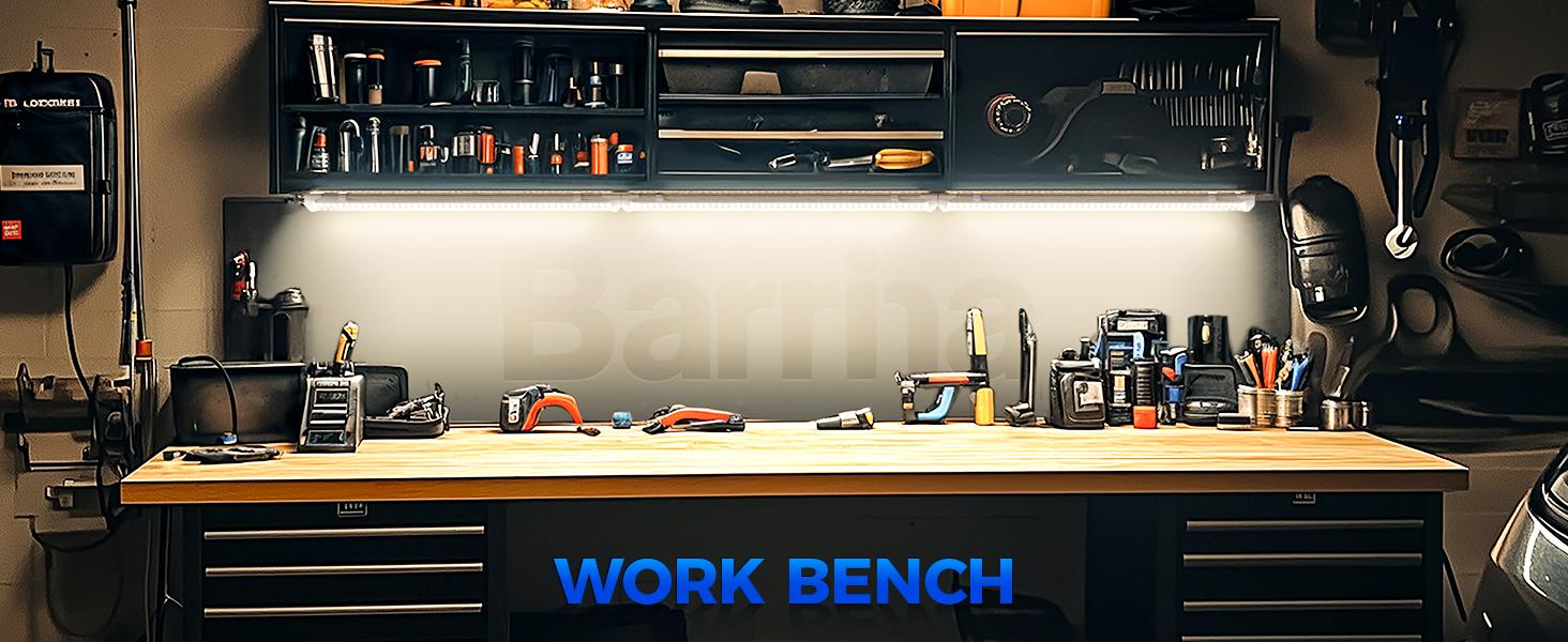 Barrina 2FT T8 LED Shop Light, 4000K 20W 3000LM, V Shape Integrated LED Lighting for Garage, Warehouse, Workshop, ETL Listed, 2 Packs