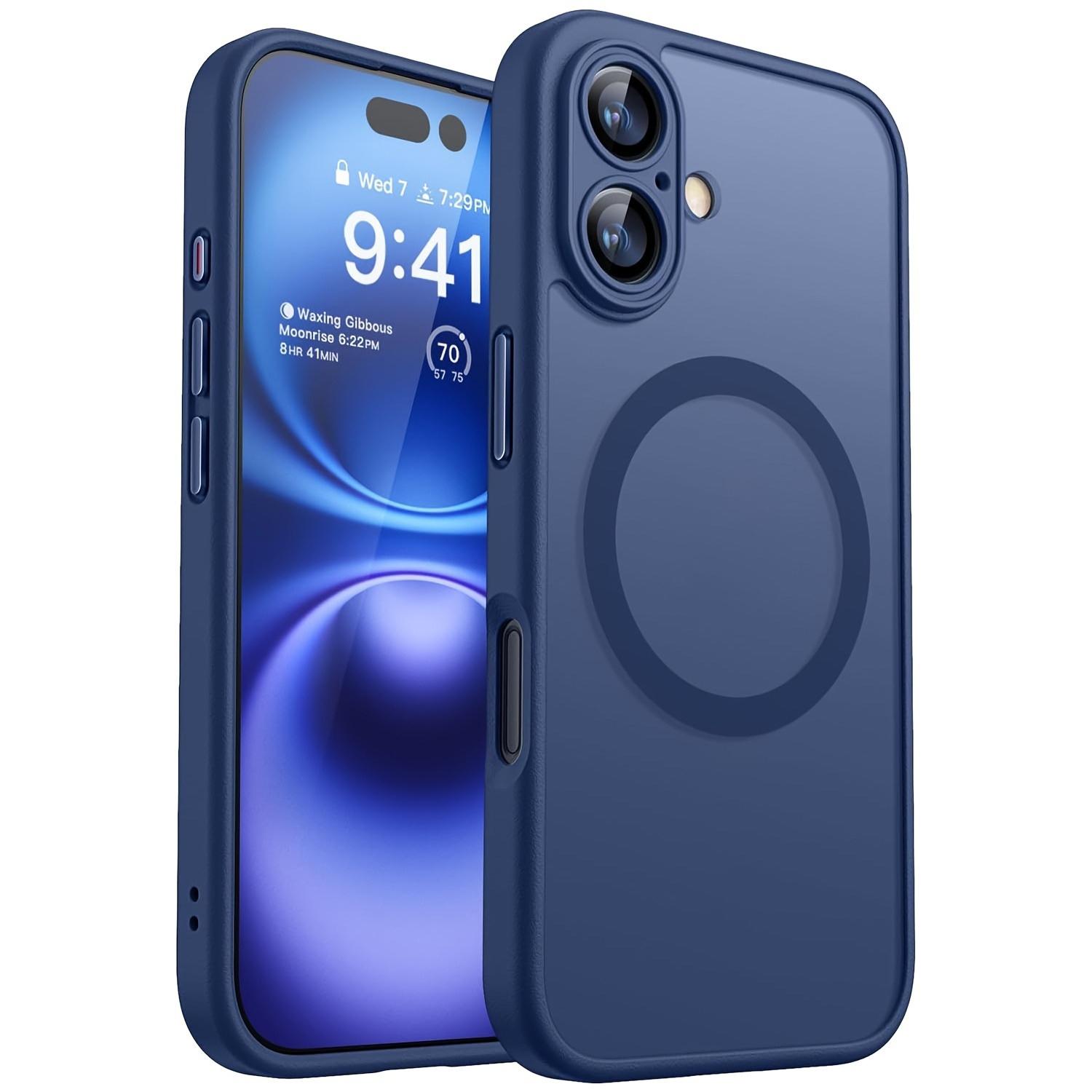 Magnetic Phone Case for iPhone 17/16/15/14/13/12/11, Upgraded Full-Camera-Protection Translucent Matte Compatible with MagSafe, Phone Cover, Phone Cover Casing