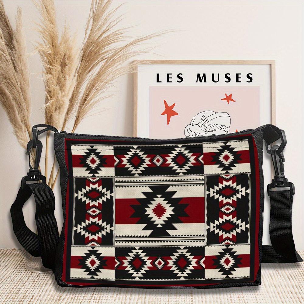 Southwest - Navajo-Navajo Geometric Tote Bag Crossbody Bag, Stylish Shoulder Bag, Daily Light Commuter Bag 6.17