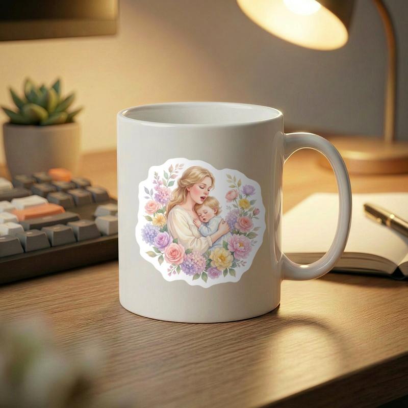 New watercolor Mother's Day floral stickers with motherly love theme, 50 sheets Ins-style gift packaging decoration stickers