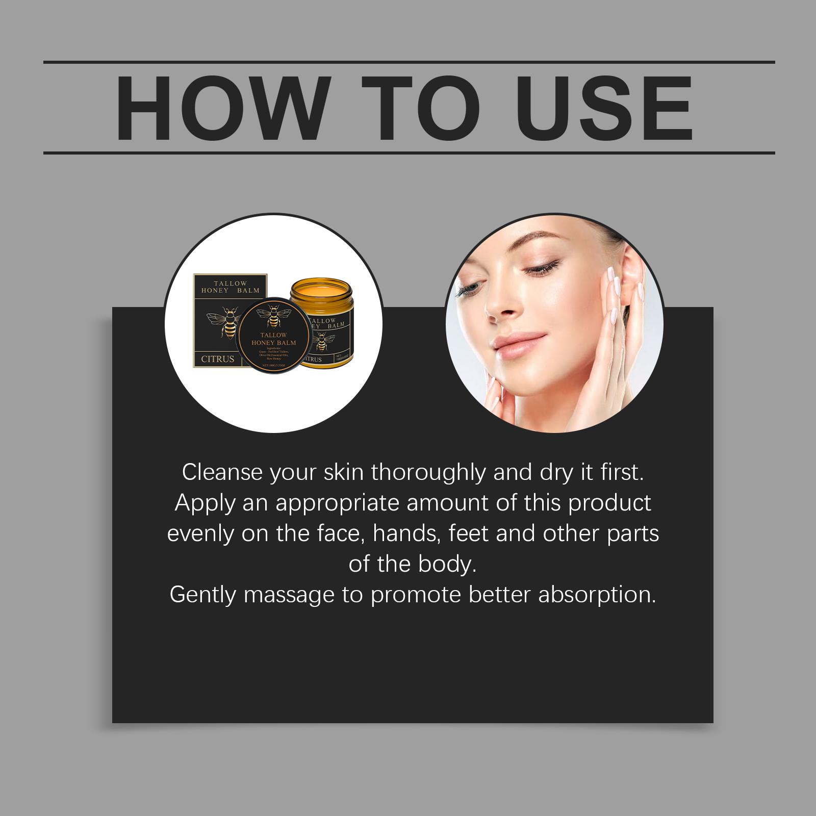 AMZ Honey Beef Fat Moisturizing Cream Nourishing Facial Skin Daily Gentle Care Skin Hydrating Citrus Flavor Moisturizing Cream