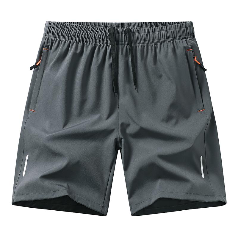 Men's 7-Pack Quick-Dry Athletic Shorts, Loose Fit for Gym & Running with Zipper Pockets, Chafe-Free Fabric and High-Contrast Reflective Bars, Elastic Waist, Activewear With Pockets, Athletic Wear Shorts, Lightweight Breathable Shorts