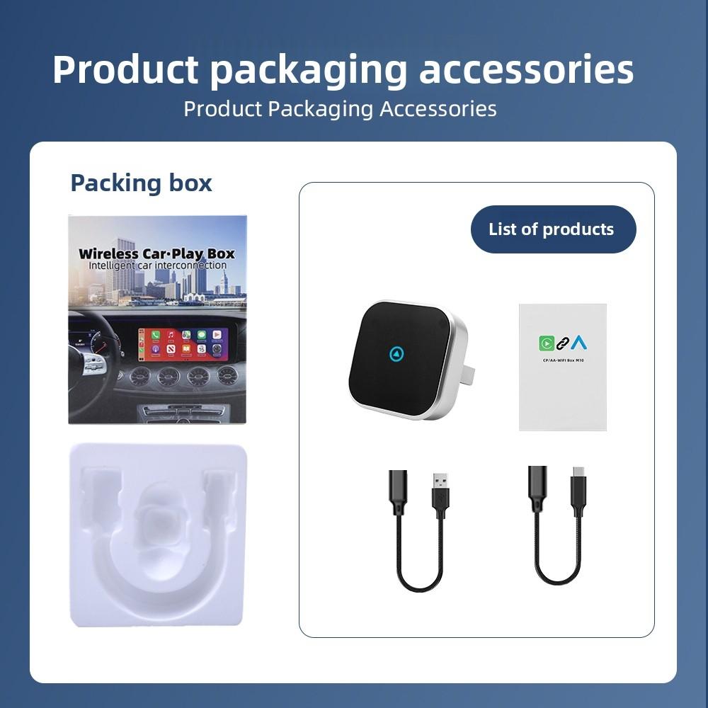 Wireless CarPlay Adapter,2026 Upgraded Android Auto Wireless Adapter,Mini USB-C Adapter,for iPhone & Android,Carplay Dongle With Type-C Adapter,Hands-Free Call/Navigation