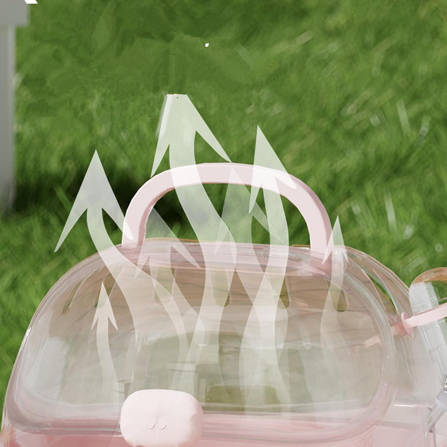 Hamster Special Cage, Portable Outdoor Carrier, Transparent Hamster Cage, Large Villa for Golden Hamsters and Flower Rats