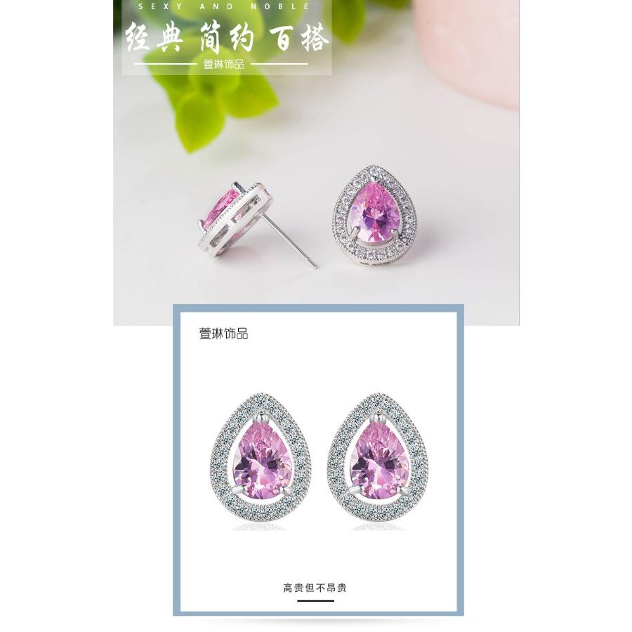 Creative Jewelry ins Feng Shui Drop Zircon Fashion Korean Edition Earrings Earrings Women's Accessories Trend Jewelry