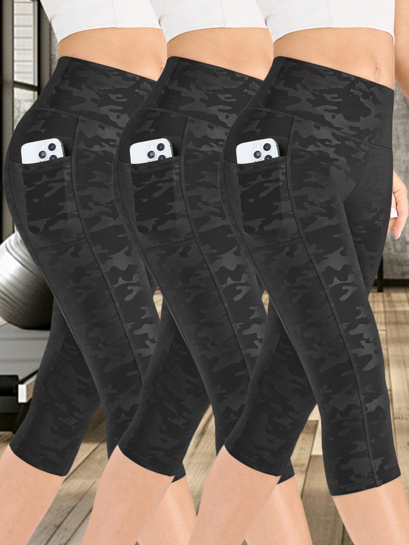 Women's Camo Print High Waist Stretchy Sports Leggings, Breathable Comfortable Skinny Pants, High Stretch Yoga Leggings, Workout Legging Capris, Ladies Sportswear for Indoor Outdoor Wear