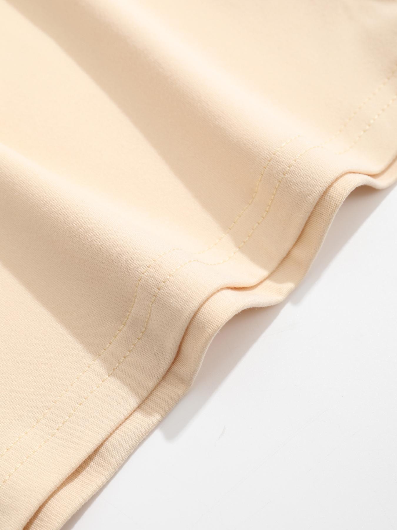 Women's Fashionable Big Size Casual Round Neck Short Sleeve Top & Loose Fit Straight Pants Set, Spring & Fall Comfortable Plain Design