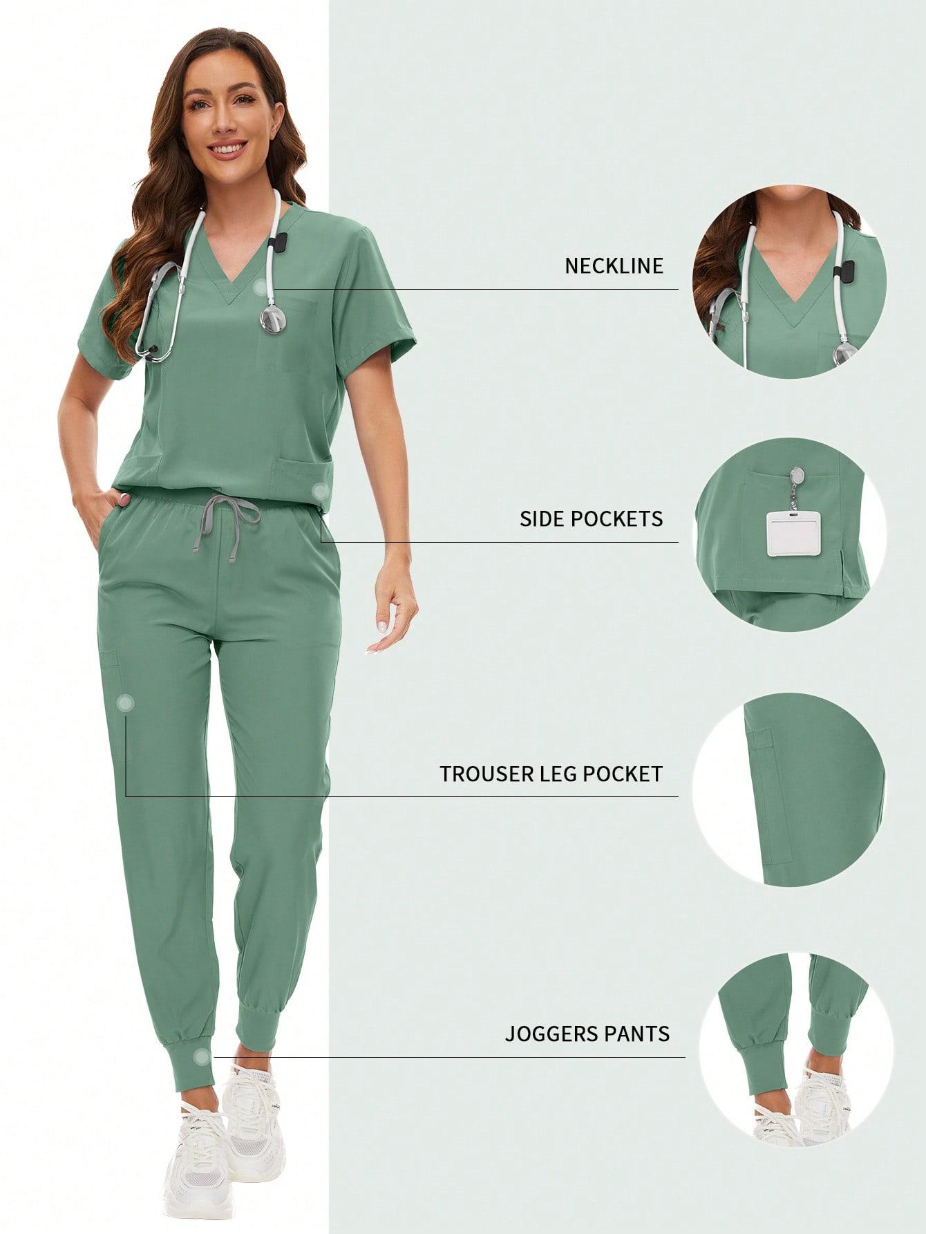 Scrubs Women Nursing Beauty SPA Uniforms Pet Clinic Store Veterinary Dentistry Work Clothes Set High-Quality Nurse Uniform