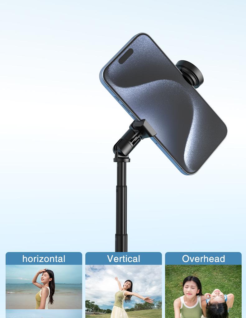 Oroms 67"Portable Selfie Stick Tripod with Remote，One Click Open, Wireless Remote Included.FOR Cellphone. Smartphone Camera Accessories Camera Stand