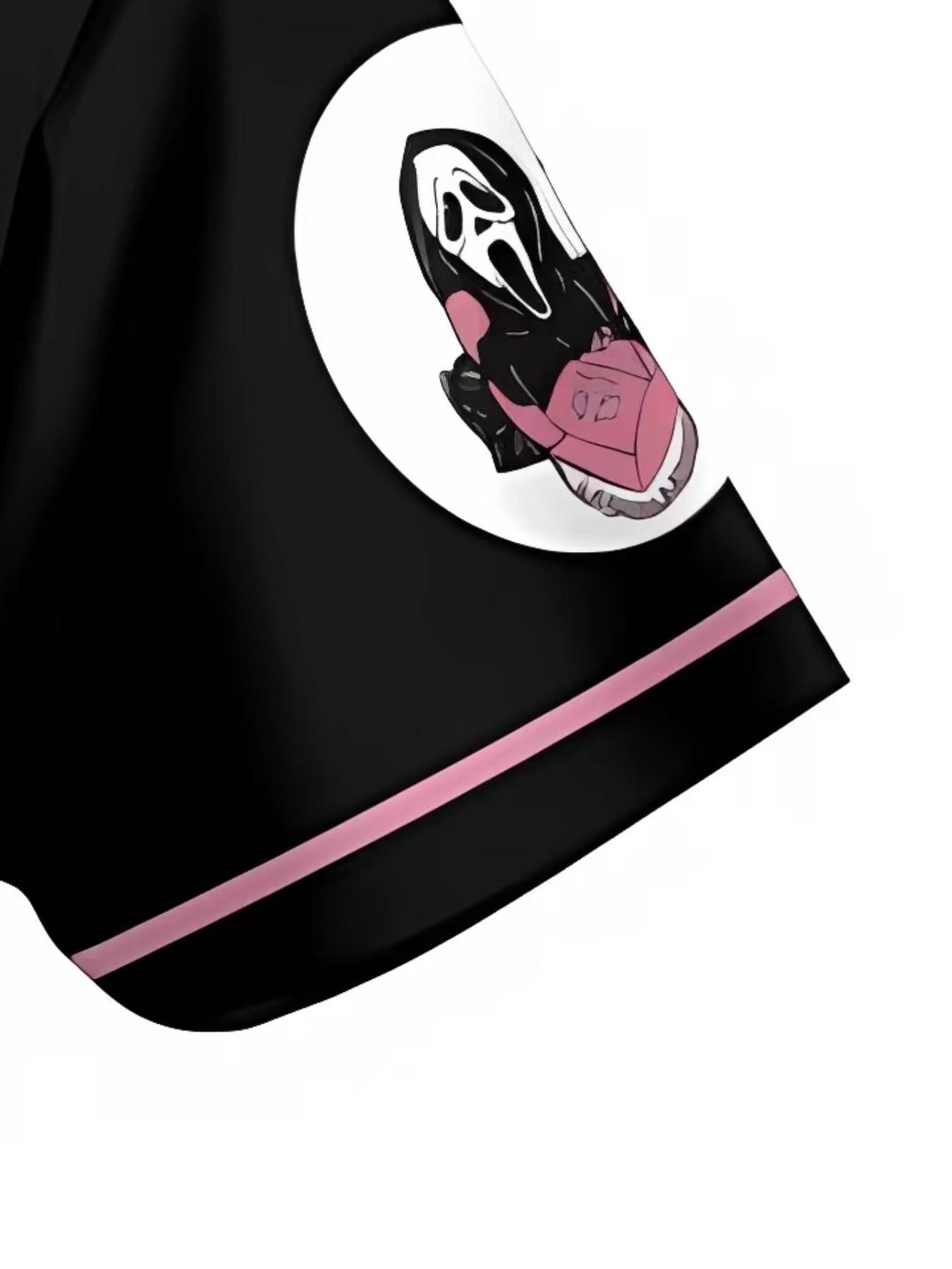 Ghostface Scream jersey, No YouHang Up horror movie village shirt, bizarre unisex clothing, soft touch, fashionable single item couple outfit perfect gift