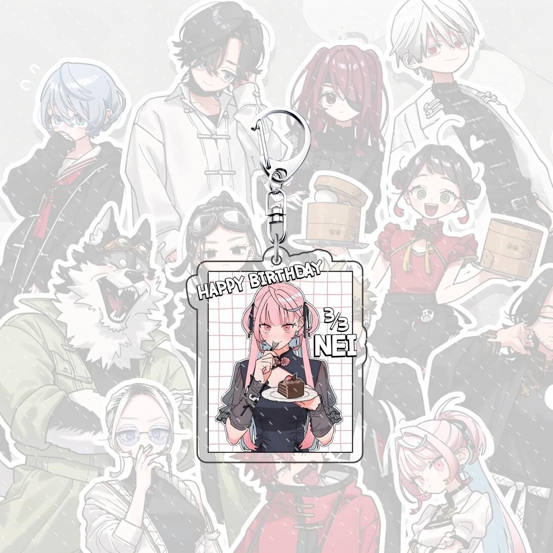 Anime Gokurakugai 6 cm acrylic backpack keychain character Aruma Tao Saotome Nei Takarai Tatsuomi Ban decoration cute gift