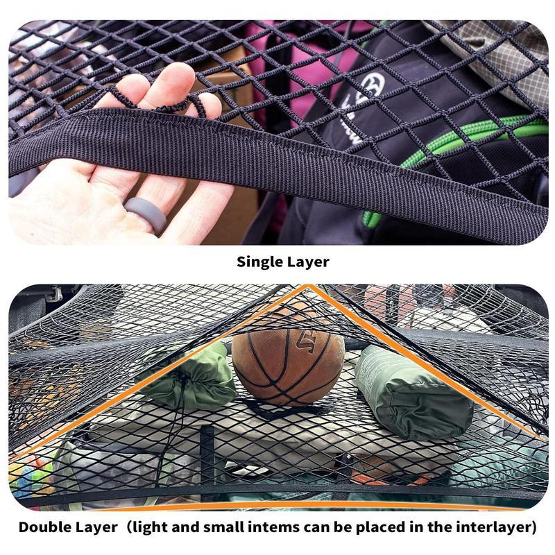 Highly Elastic Heavy Duty Cargo Net, Simple Truck Bed Cargo Mesh Organizer, Ideal for ATV, SUV, UTV, Truck and Boat Use