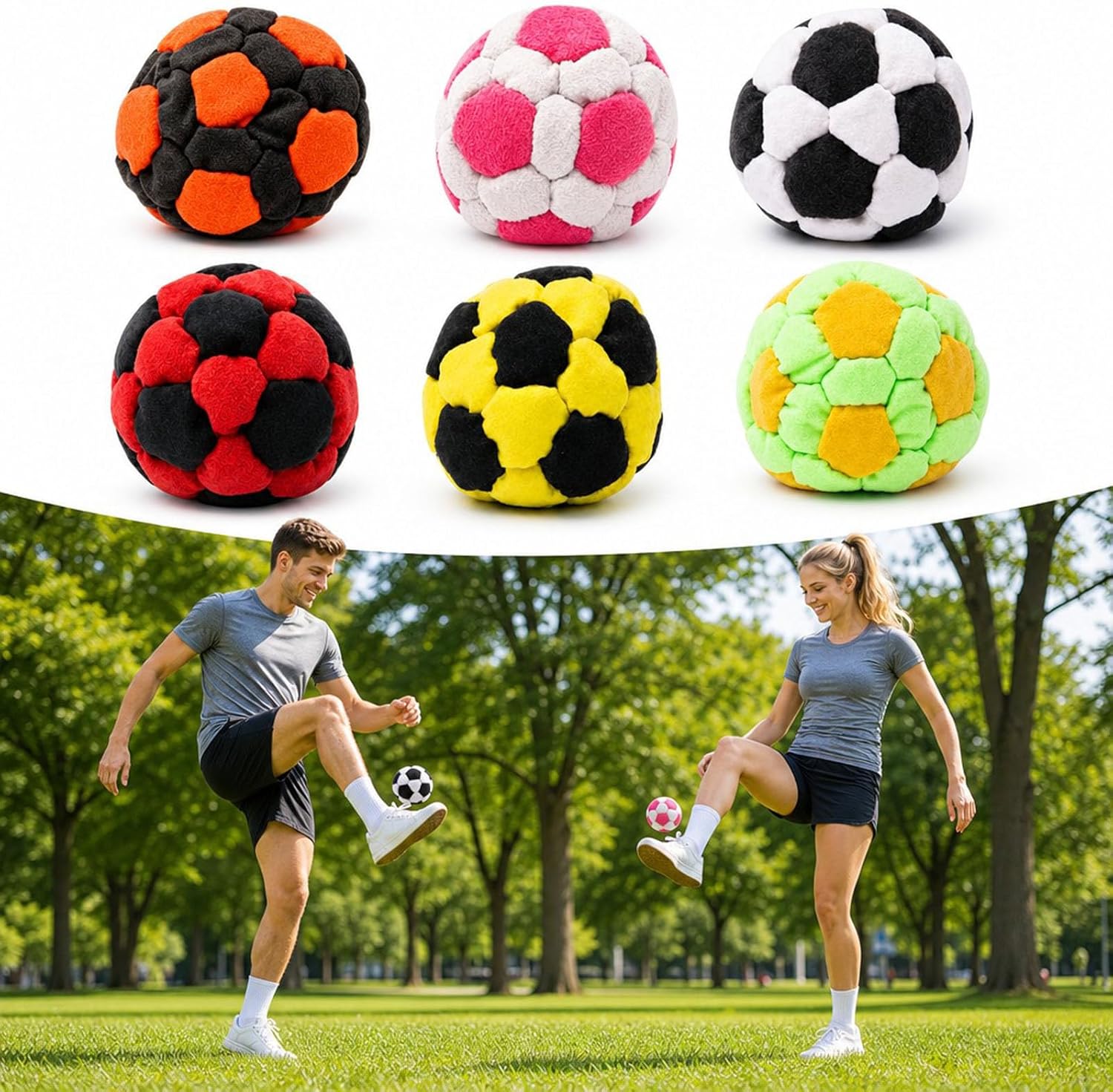 6 Pack 2.75 Inch Plush Soccer Hacky Sacks Soft Fleece Footbags For Kids Adults Y2K Nostalgia Skill Toy Outdoor Summer Camp Game Juggling Balls Aesthetic Sports Party Favors Coordination Gear 6 Pack 2.75 Inch Plush Soccer Hacky Sacks Soft Fleece Footbags For Kids Adults Y2K Nostalgia Skill Toy Outdoor Summer Camp Game Juggling Balls Aesthetic Sports Party Favors Coordination Gear