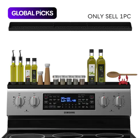 Silicone Magnetic Spice Rack, Kitchen Gadgets Storage Rack, Kitchen Stove Top Storage Organizer, Stove Top Shelf, Home Organizers, Kitchen Accessories #GLOBAL PICKS