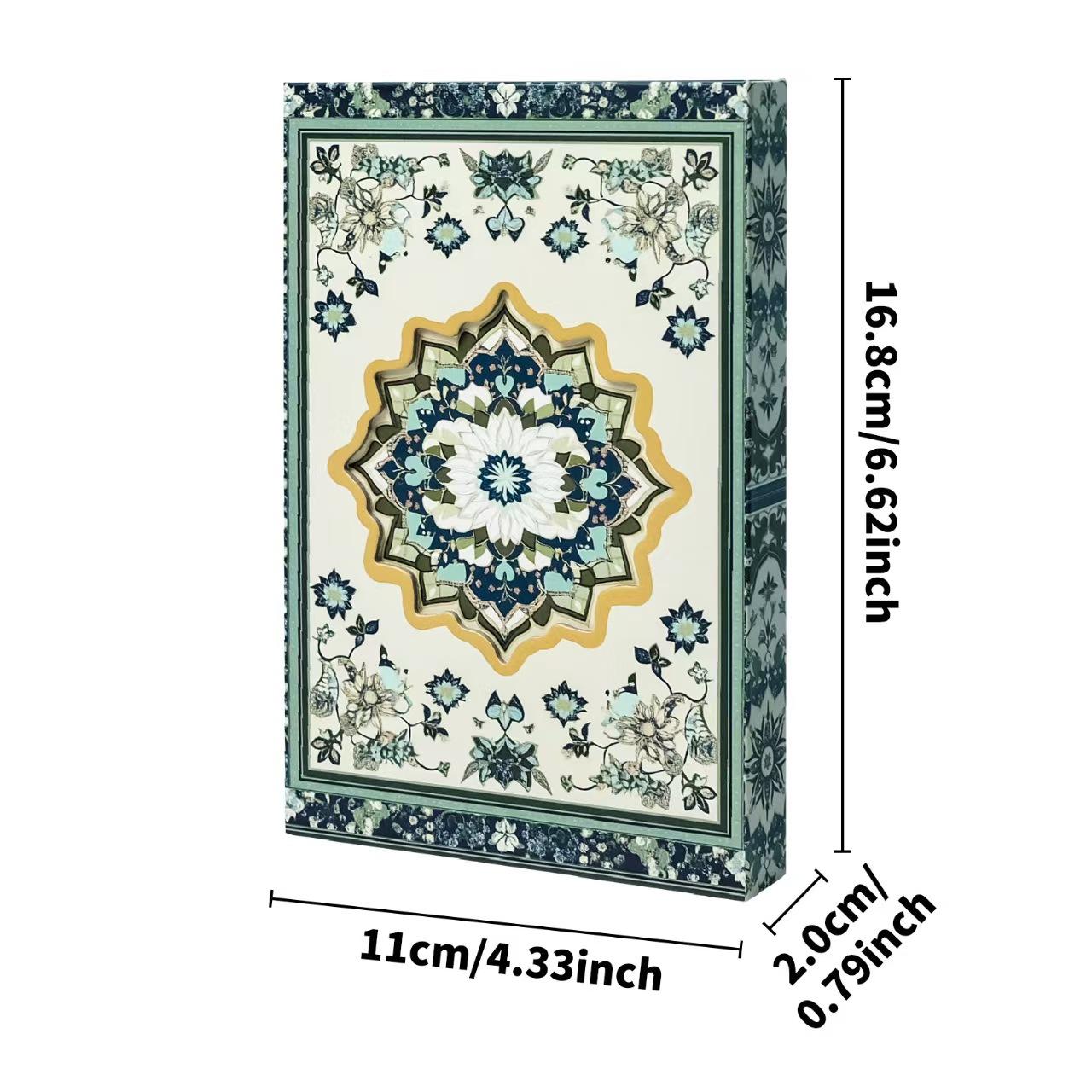 New Creative Vintage Pattern Portable Notebook, Magnetic Hollow Diary Journal, Suitable for Daily Records, Travel Notebooks, Business Notes