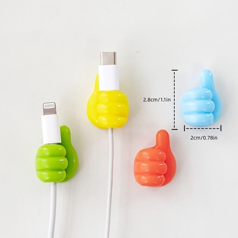 50Pcs Bulk Pack Small Silicone Wall Storage Hooks - Smooth Thumb-Shape, Self-Adhesive Damage-Free Mounting, Universal Fit Multi-Purpose Organizer for Camping, Hammock Gear, Kitchen, Plant Use (Cable Clips, Key Hangers)
