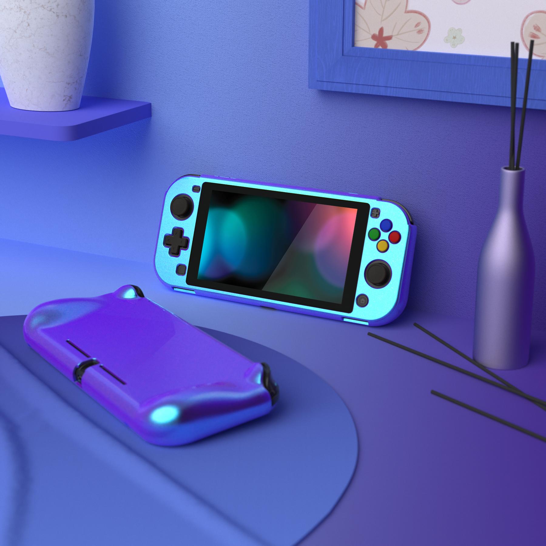 PlayVital ZealProtect Protective Case for Nintendo Switch Lite, Hard Shell Grip Cover for Nintendo Switch Lite with Screen Protector & Thumb Grip Caps & Button Caps - Gaming Accessories