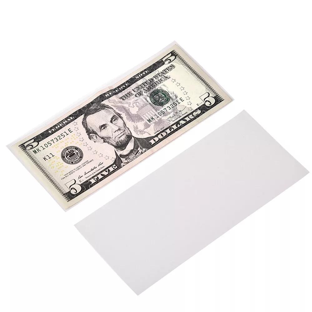 100pcs Soft Banknotes Sleeves For Modern US Currency Notes Ultra Thin Holders,Soft Currency Banknotes Sleeves Fit For Modern US Size Notes Holder Upgraded Version