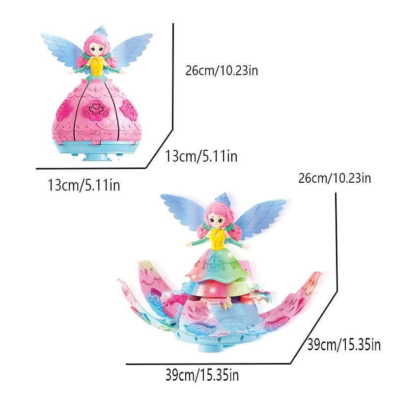 Dancing Princess Toy, 360 Degree Rotation, Light and Music, Automatic Obstacle Avoidance, Birthday Gift, Christmas Gift, Halloween Gift