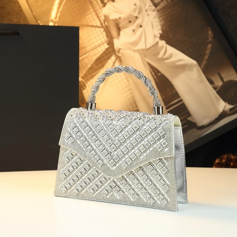 Luxury Rhinestone Handbag, Perfect for Evening Gowns, High-End Sparkling Crossbody Bag, Elegant Clutch for Special Occasions