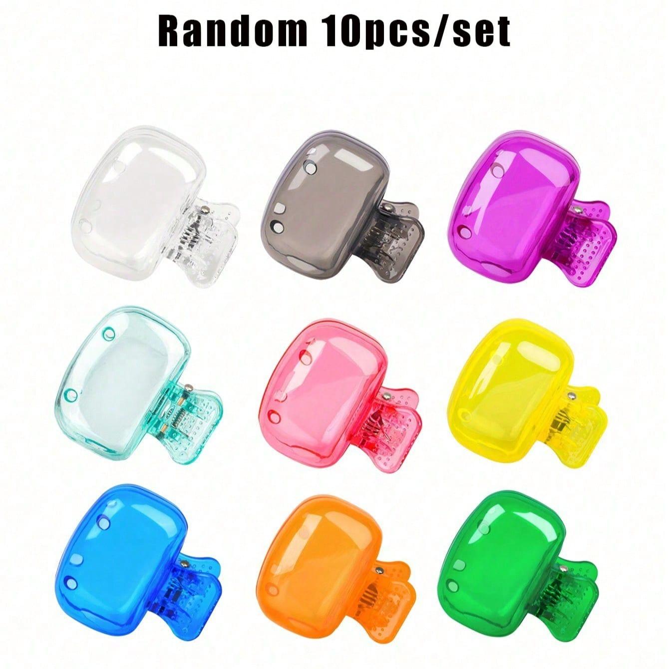 10/4/1 PCS-Portable Toothbrush Holder Set, Transparent Colorful Travel Toothbrush Covers, Plastic Clips for Bathroom, Home, Travel, Camping, School, Business