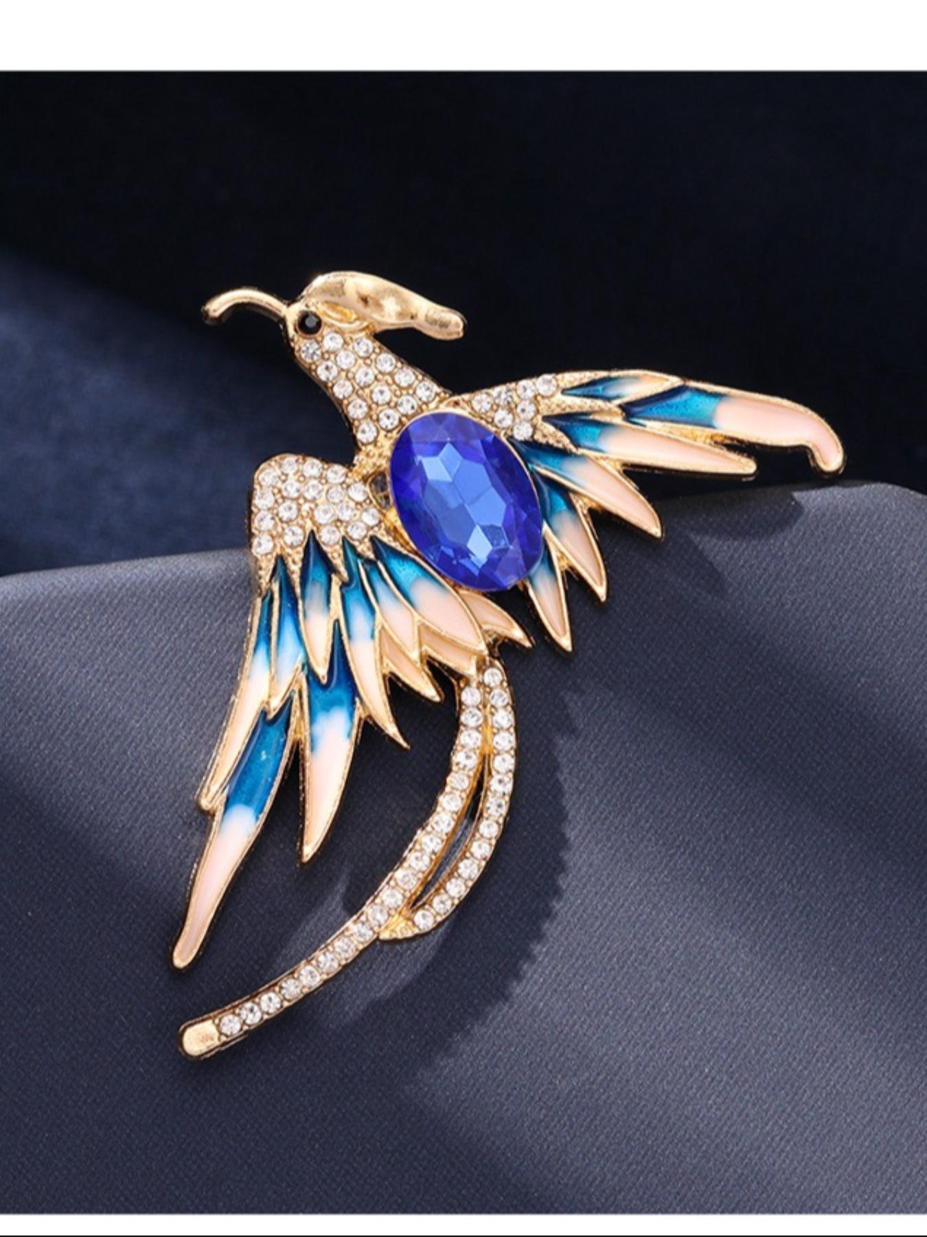 Phoenix Rebirth Eco-Friendly Brooch, Fashionable Boho Style Pin, High-End Luxury Lapel Flower, All Seasons Accessory