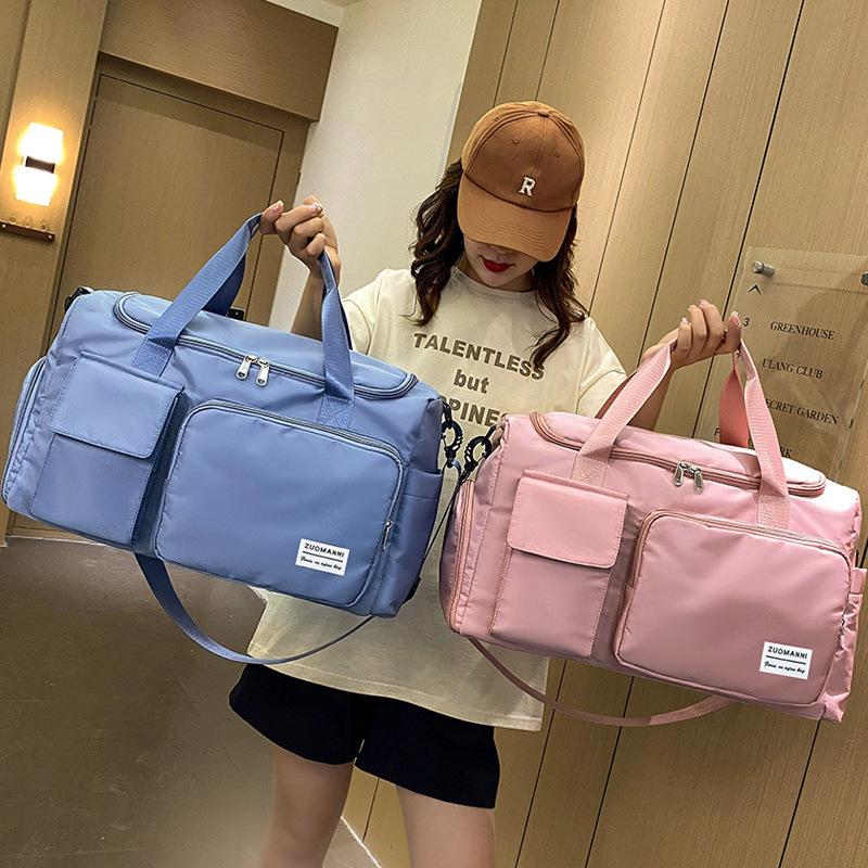 High-End Short-Term Women's Handbag Large Capacity Multi-Functional Dry-Wet Separation Lightweight for Female Use Portable Casual Travel Bag/ Gym bag