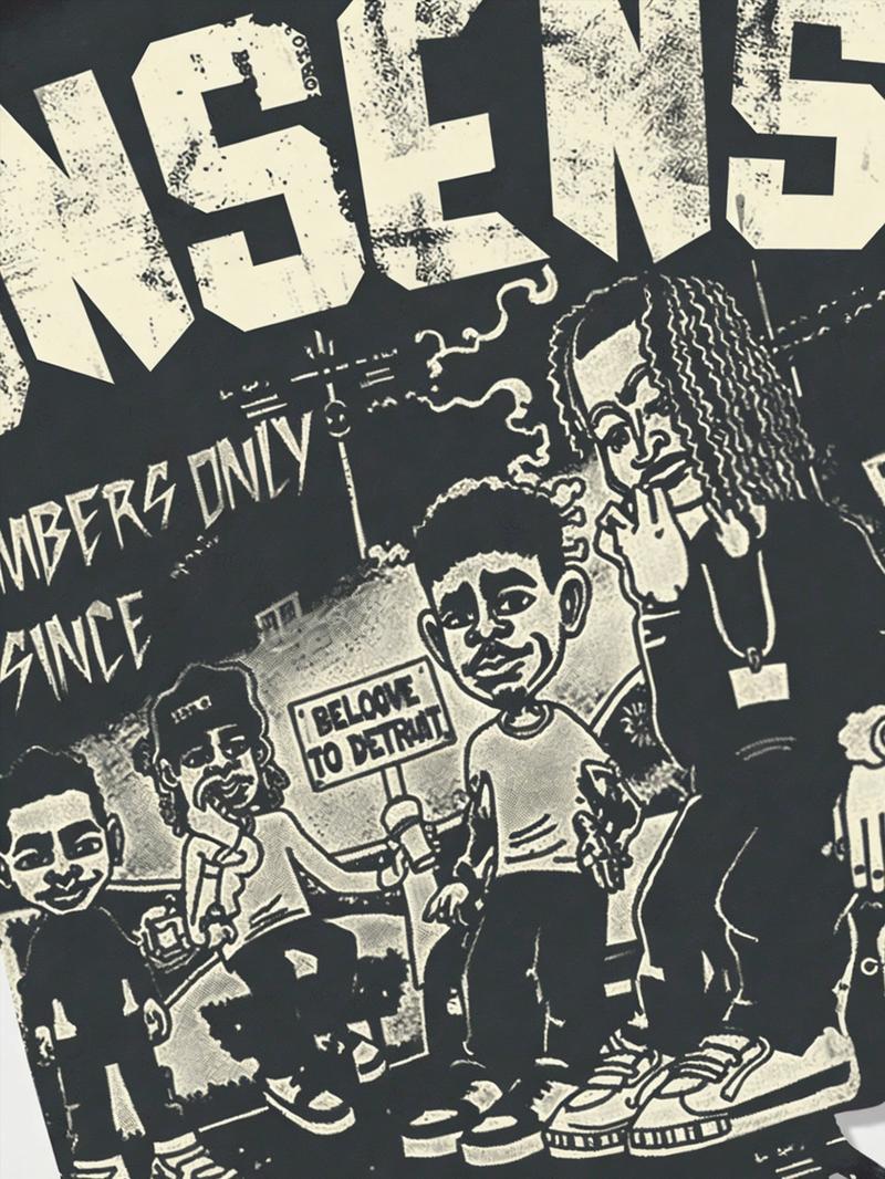 Y2K men's rap artist printed bat sleeve T-shirt loose fit, hip-hop cartoon portrait printed loose fit shirt suitable for both men and women, sleet life party nightclub casual streetwear, Halloween, 2000s style