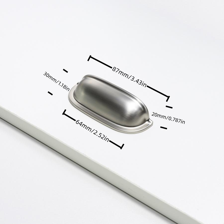 Luxury Shell Pulls Handle Solid Zinc alloy Semicircle Cabinet Handles American Wardrobe Drawer Knobs Kitchen Furniture Handles