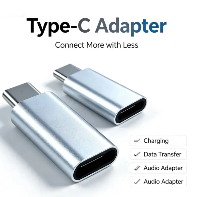 2pcs Lightning Female to USB-C Male Adapter, Charging and Data Transfer Converter, Ideal for Devices, Reliable Connectivity Solution