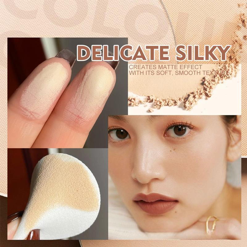 Waterproof Face Powder, Oil Control Face-Pressed Powder, Waterproof Setting Powder, Waterproof Long Lasting Finishing Powder,Summer Oil Control Matte Perfections Pressed Powder