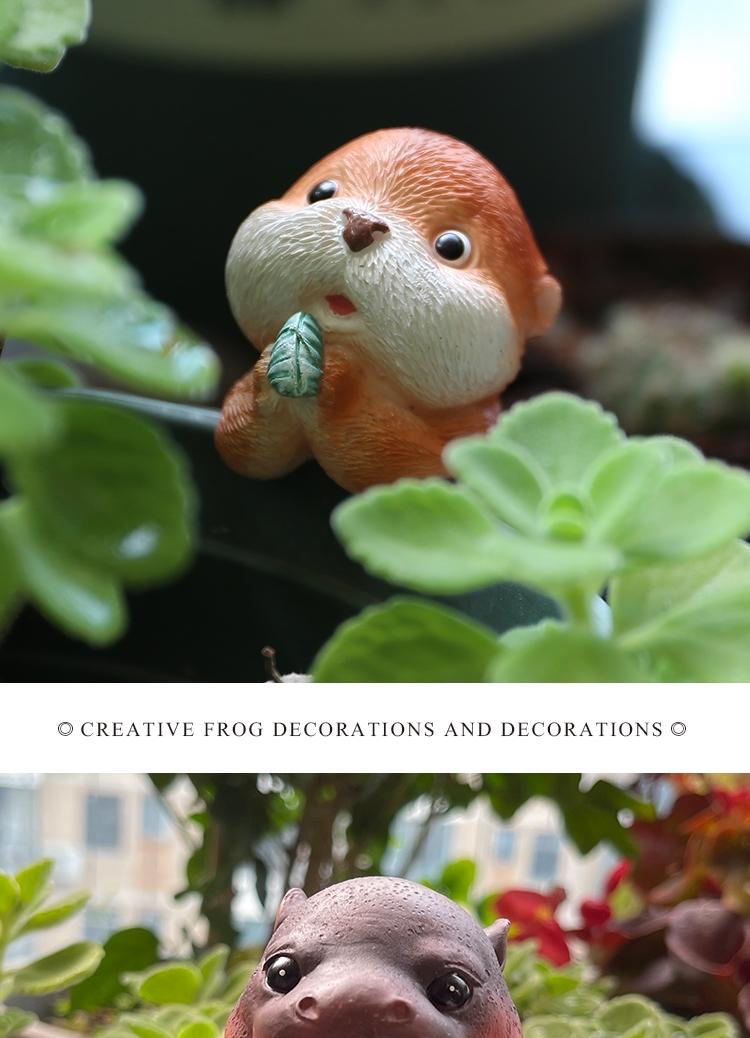 New Resin Craft Cute Succulent Plant Pot Home Decor Ornament Creative Micro Landscape Gardening, Unique Garden Accessory