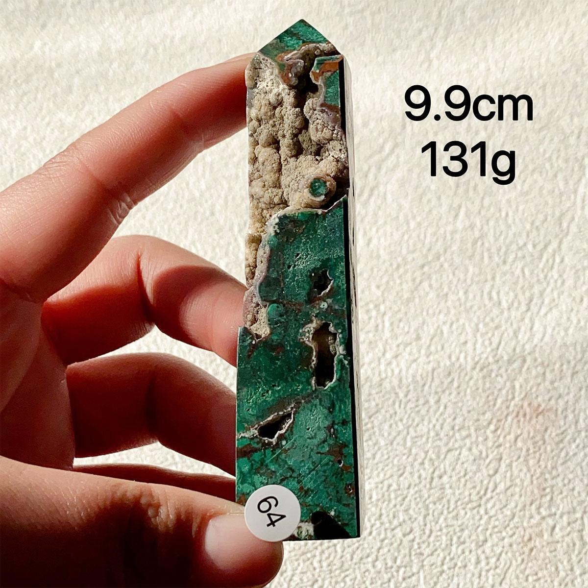 Chrysocolla Crystal Tower Malachite Wand Quartz Point Decor Polished Obelisk  Healing  Reiki Energy Crystal Gem