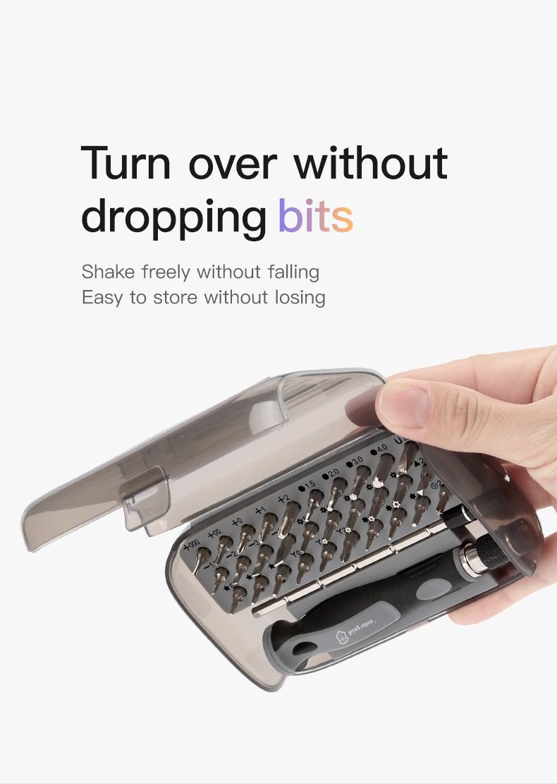 32 in 1 Precision Screwdriver Set Portable Pen Manual Hand Tool Kit, Wireless Cordless, Magnetic Mini Small Bit for Xiaomi Phone Repair