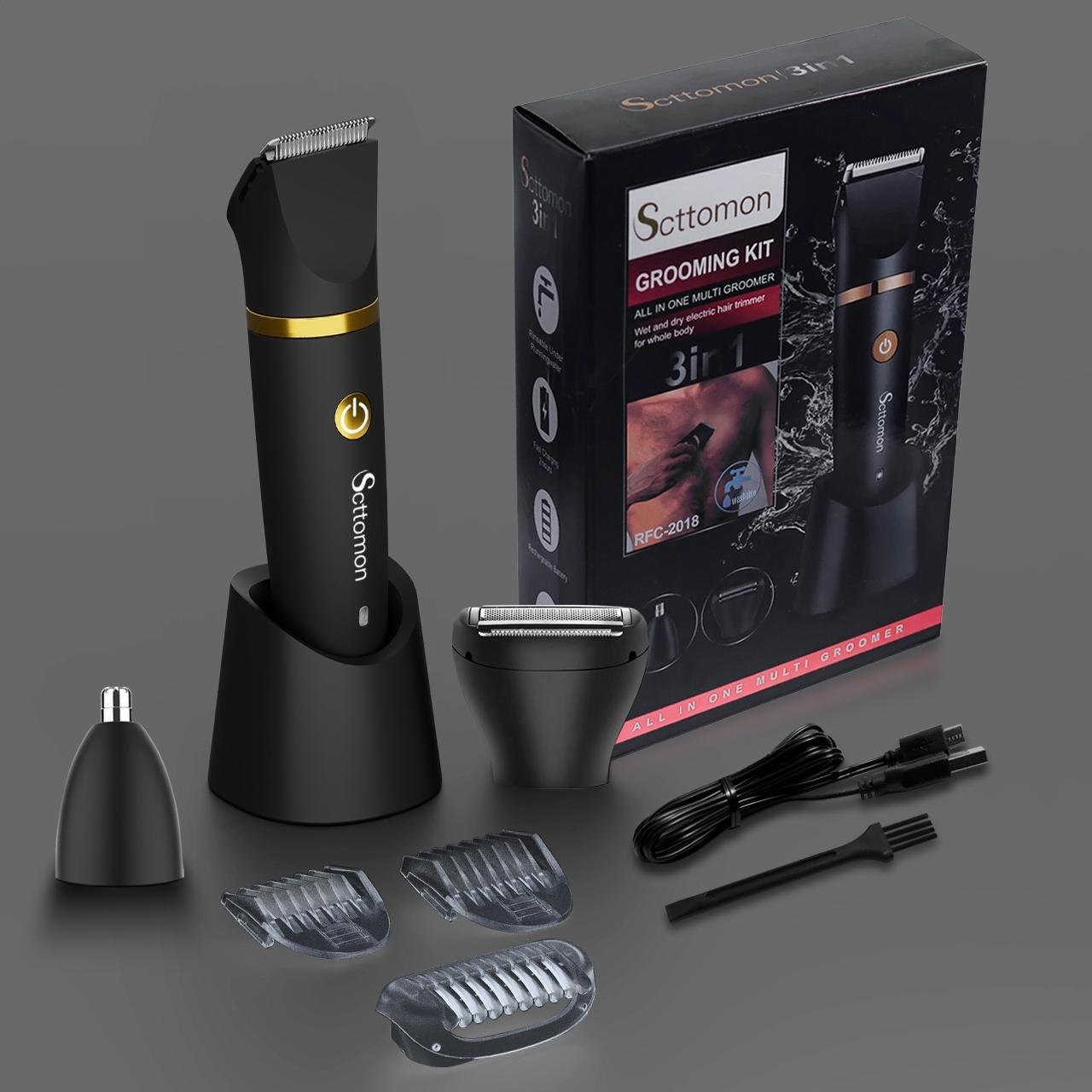 Men's 3-In-1 Multifunctional Hair Trimmer, Hair Clipper, Hair Clippers, Private Area Beard Eyebrow Nose Hair Trimmer, Type-C USB Charging, Father Boyfriend Gift #GLOBAL PICKS